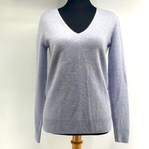 Aritzia Babaton 100% cashmere heathered light blue sweater cozy preppy xxs